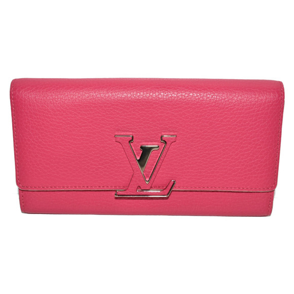 Louis Vuitton Handbags - LOUIS VUITTONPortefeuille Capucines Pink Leather Long Wallet LV
